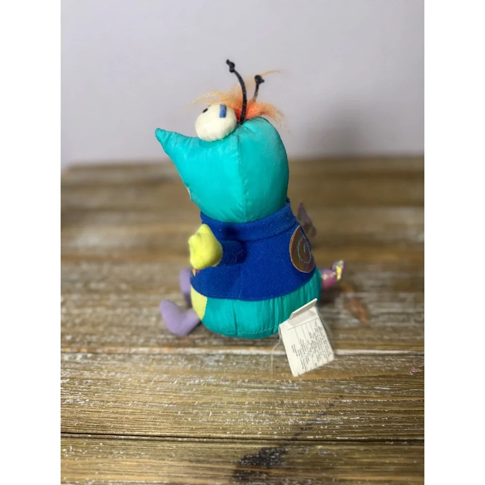 Vintage Hallmark Y2K Millennium Bug Plush Blue Teal Retro 2000 Souvenir Toy